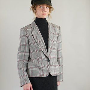 1970s Pendleton Dark Academia Blazer in Grey